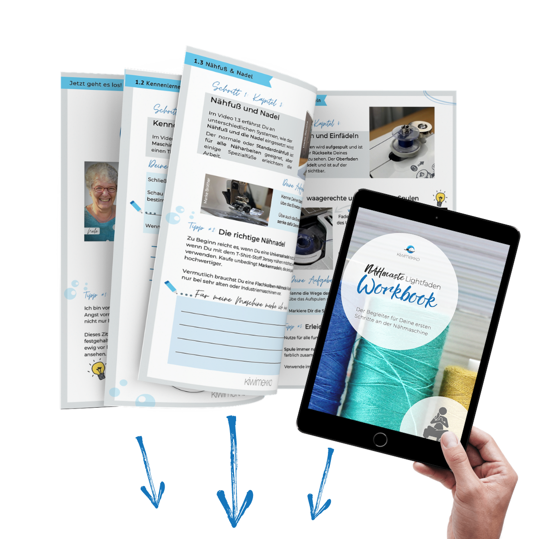 1 2 Mockup Workbook Tablet Foto des aufgeschlagenen Workbooks mit Tablet daneben