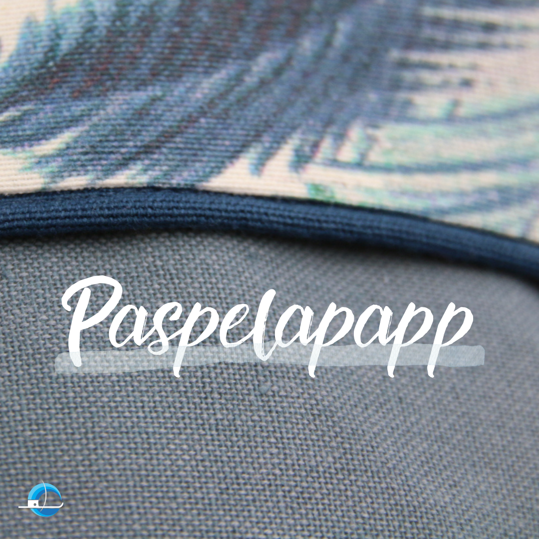 Paspelapapp Titelfoto, eine eingenähte Paspel