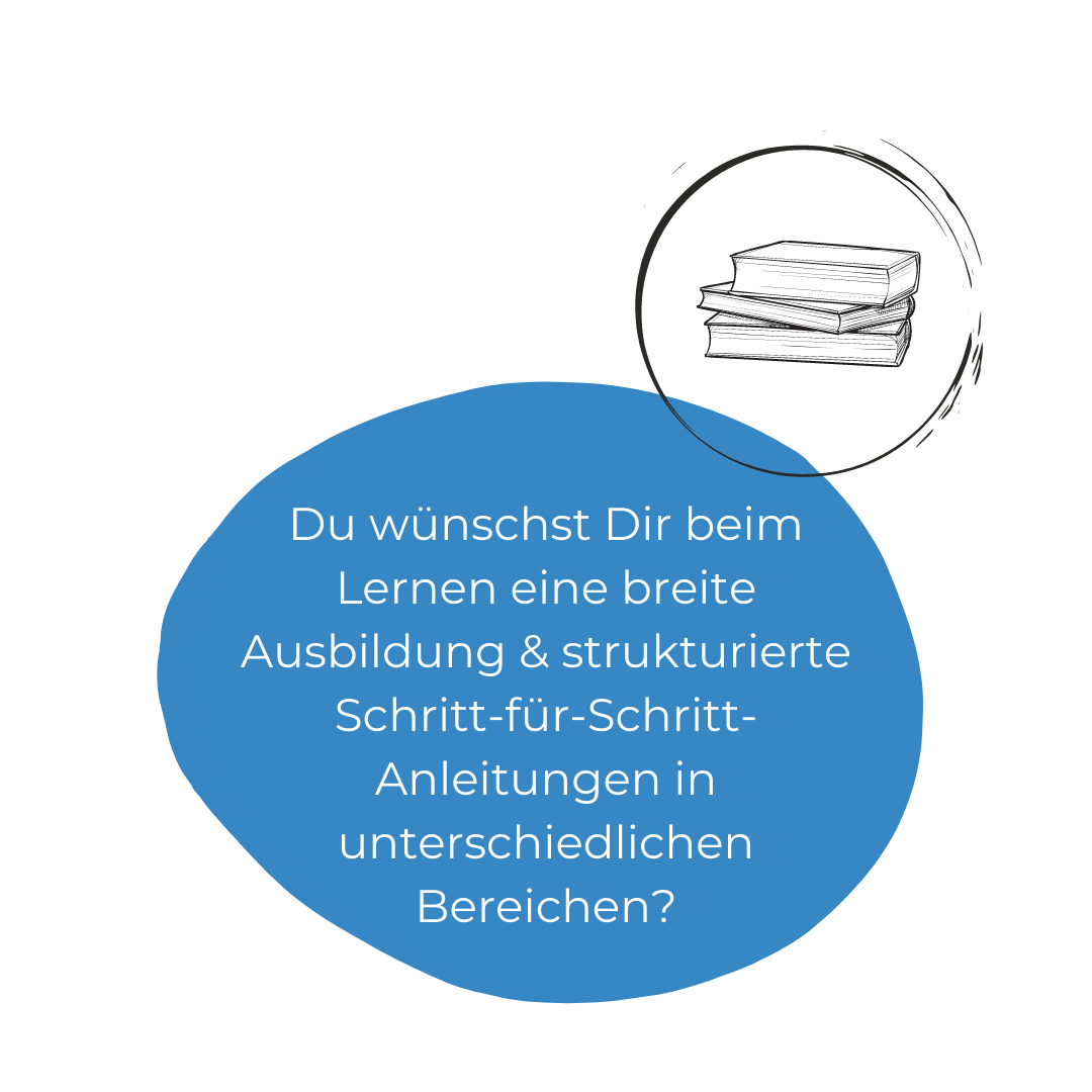 Du wünschst Dir beim Lernen eine breite Ausbildung und strukturierte Schritt-für-Schritt-Anleitungen in unterschiedlichen Bereichen? Du wünschst Dir beim Lernen eine breite Ausbildung und strukturierte Schritt-für-Schritt-Anleitungen in unterschiedlichen Bereichen?